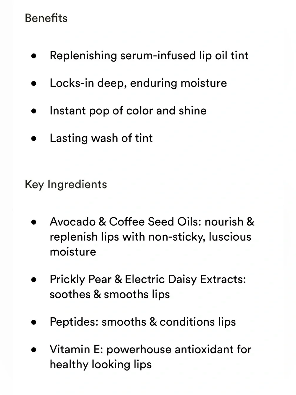 florence by mills Stay Plush Serum Infused Lip Oil Tint Color Coconut Colada